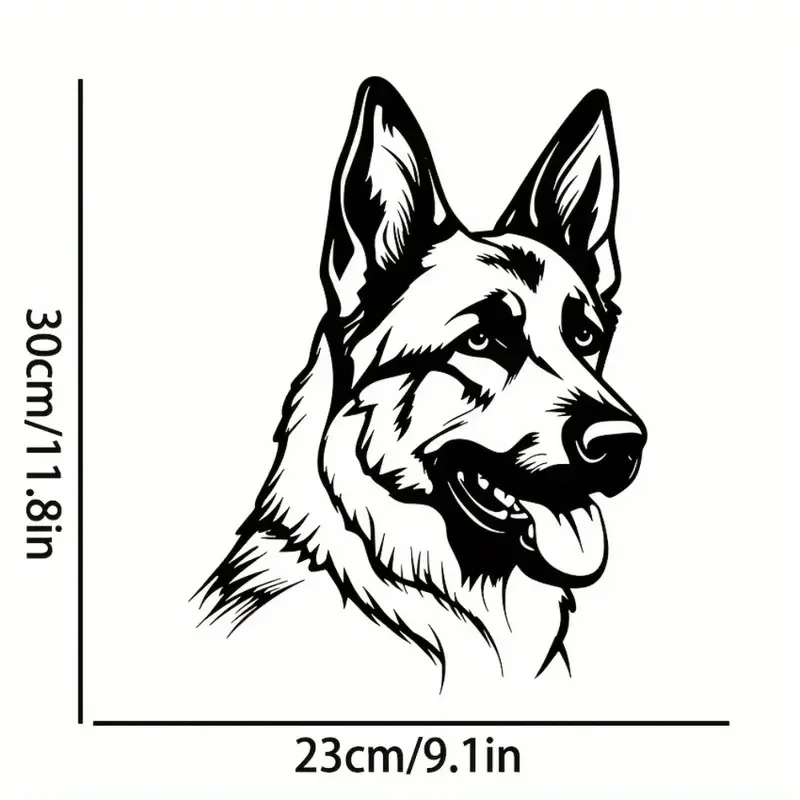 Hand-Forged K9 German Shepherd Silhouette Powder Coated Steel Wall Art Police Memorial Decor
