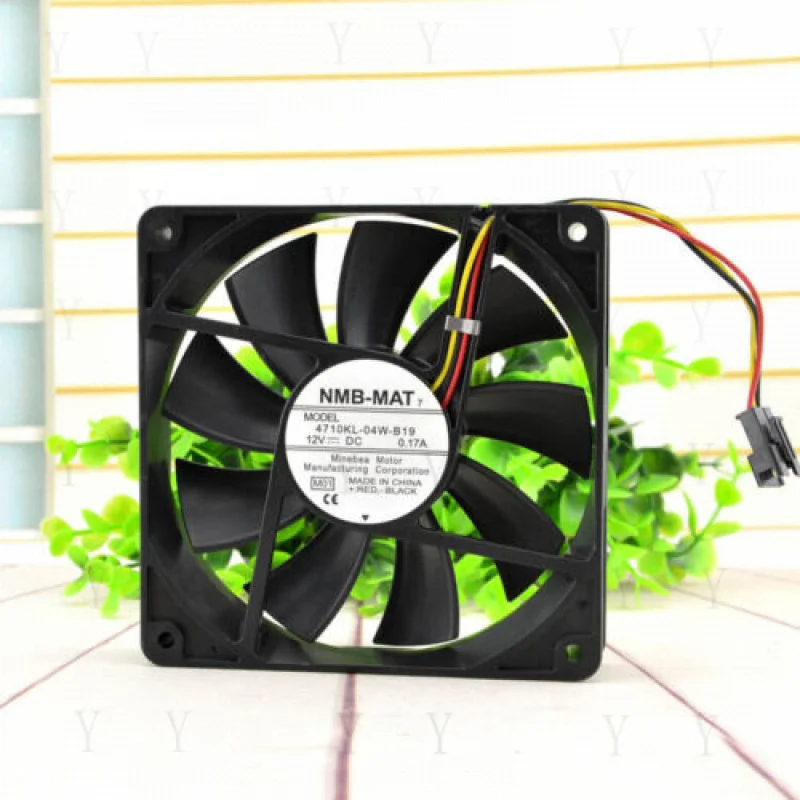 Y+ for  NMB-MAT 4710KL-04W-B19 12025 12V 0.17A 3 line double ball silent chassis fan