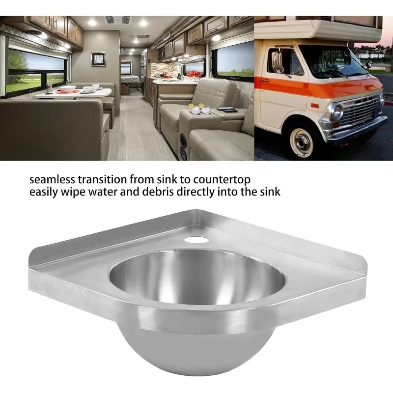 Wall-Mount Triangle Kitchen Sink 12