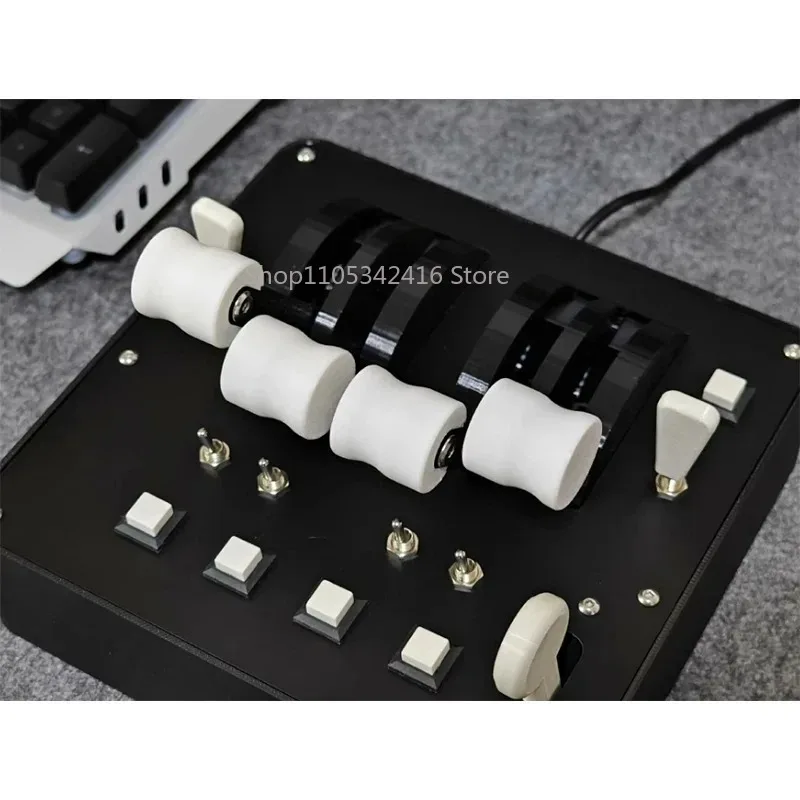 Universal Flight Simulator Aircraft Throttle Box 16-bit Precision USB Plug & Play for MSFS X-Plane Prepar3D