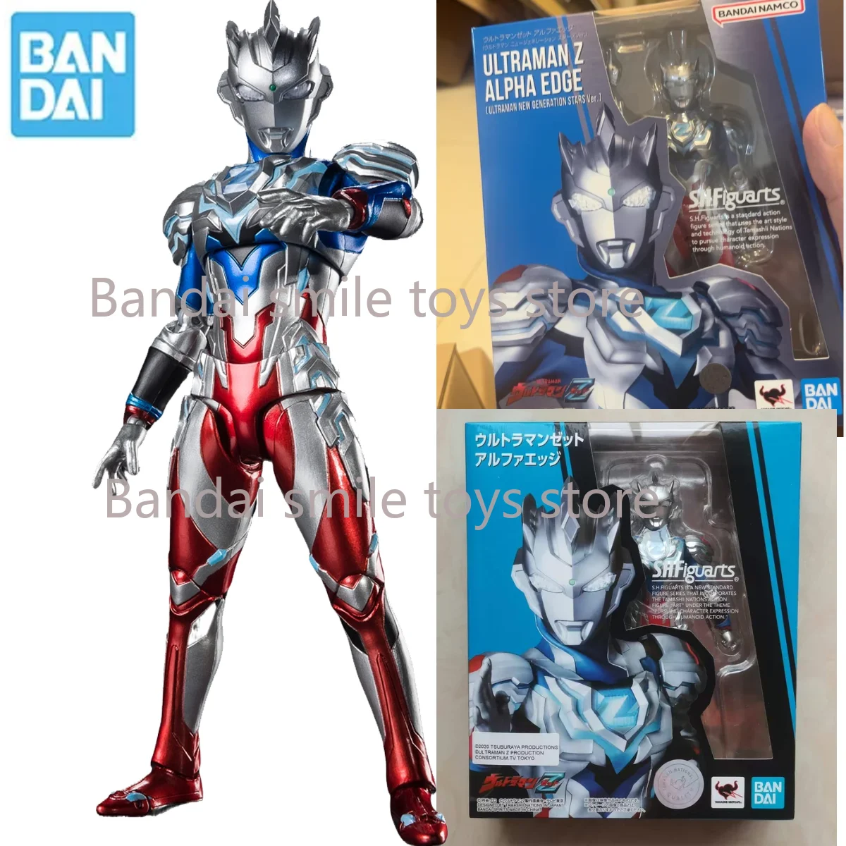 

Bandai Original S.H.Figuarts SHF Ultraman Z Alpha Blade Electroplating Scheme Venue Limited Anime Action Figures Toy Gifts