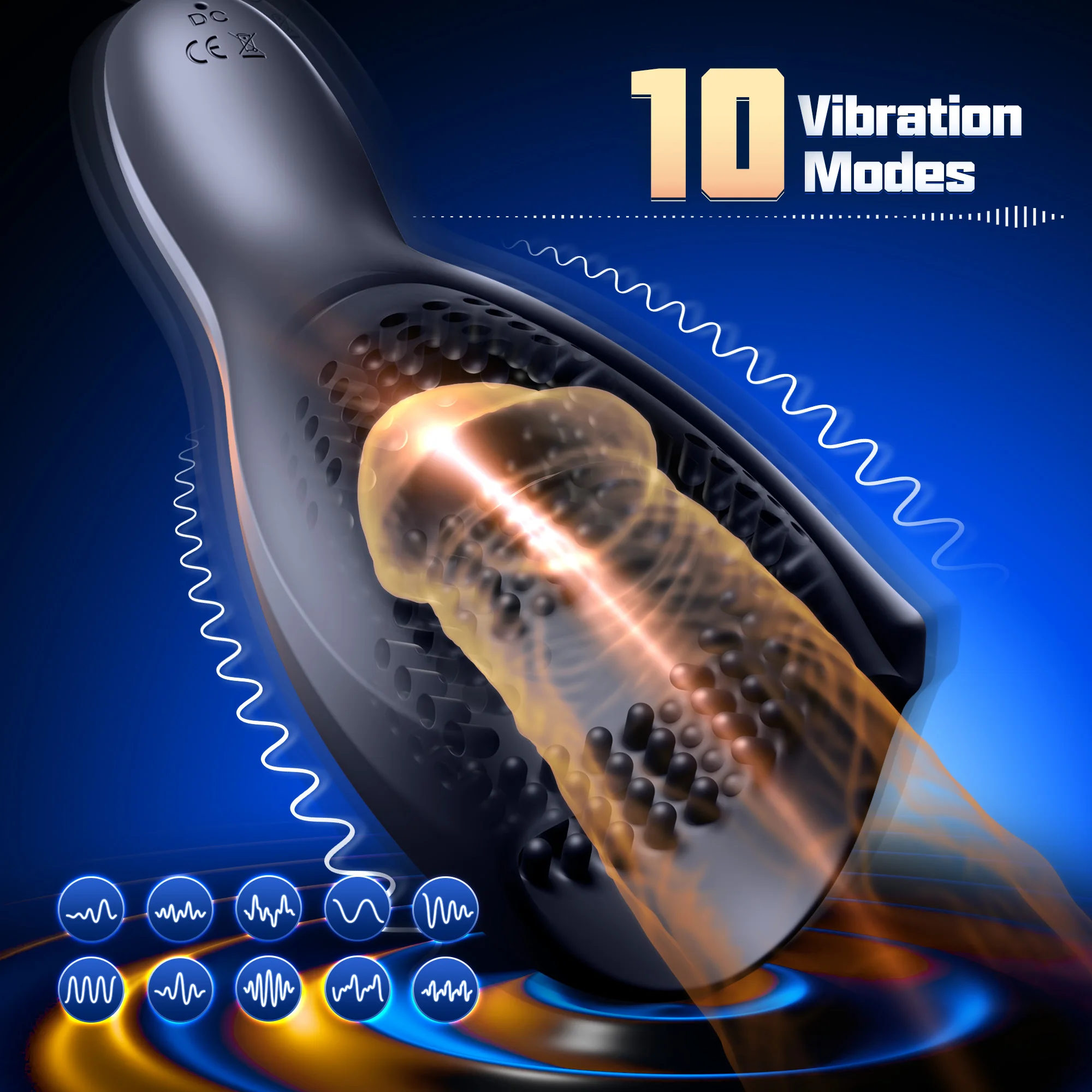 อวัยวะเพศชายVibrator Glansเทรนเนอร์สําหรับชายลิ้นเลียอวัยวะเพศชายMassagerชายMasturbator Vibrating Glans Vibratorsของเล่นสําหรับผู้ใหญ่