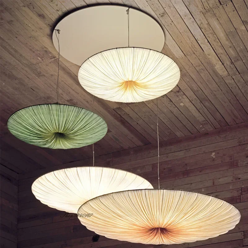 

Personality Cloth Flying Saucer Pendant Lights Designer Hanging Lamps Living Room Restaurant Bedroom Decor Luxury Lighting Lamps