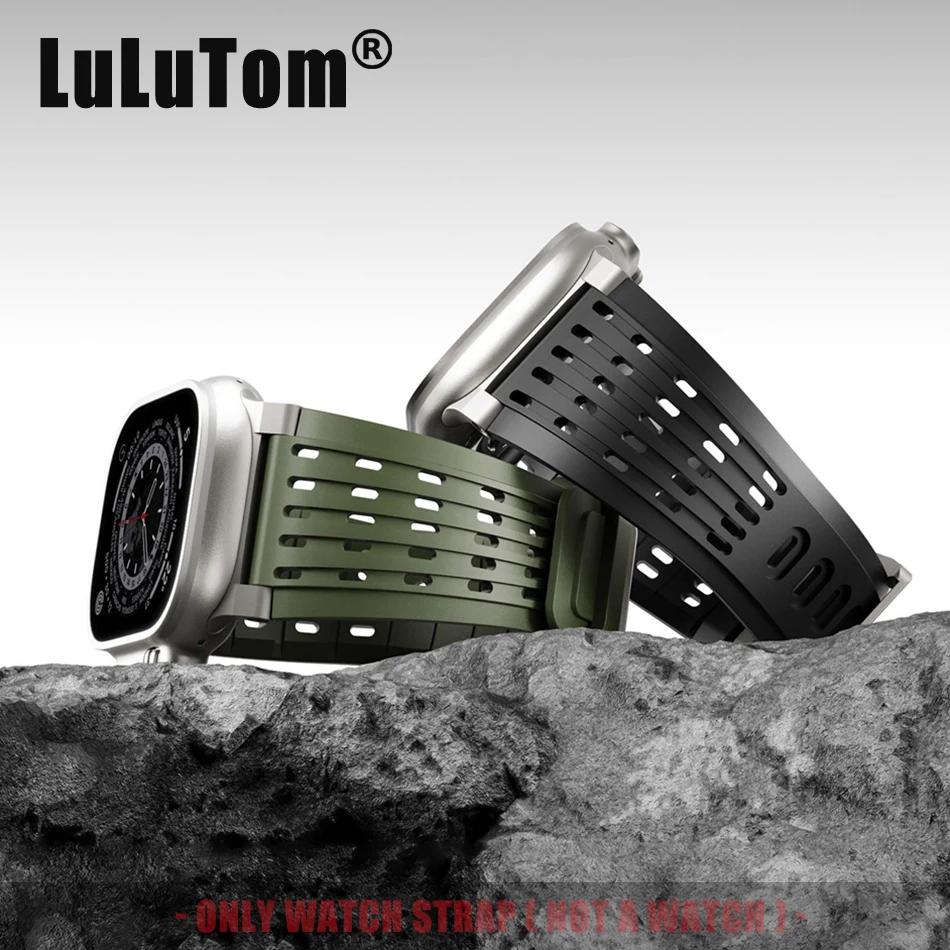 

Breathable Silicone Band for Apple Watch 11 10 9 8 7 3 2 SE 1 Strap Iwatch Series 42 44 45 46 49 mm Sports Watch Strap men women