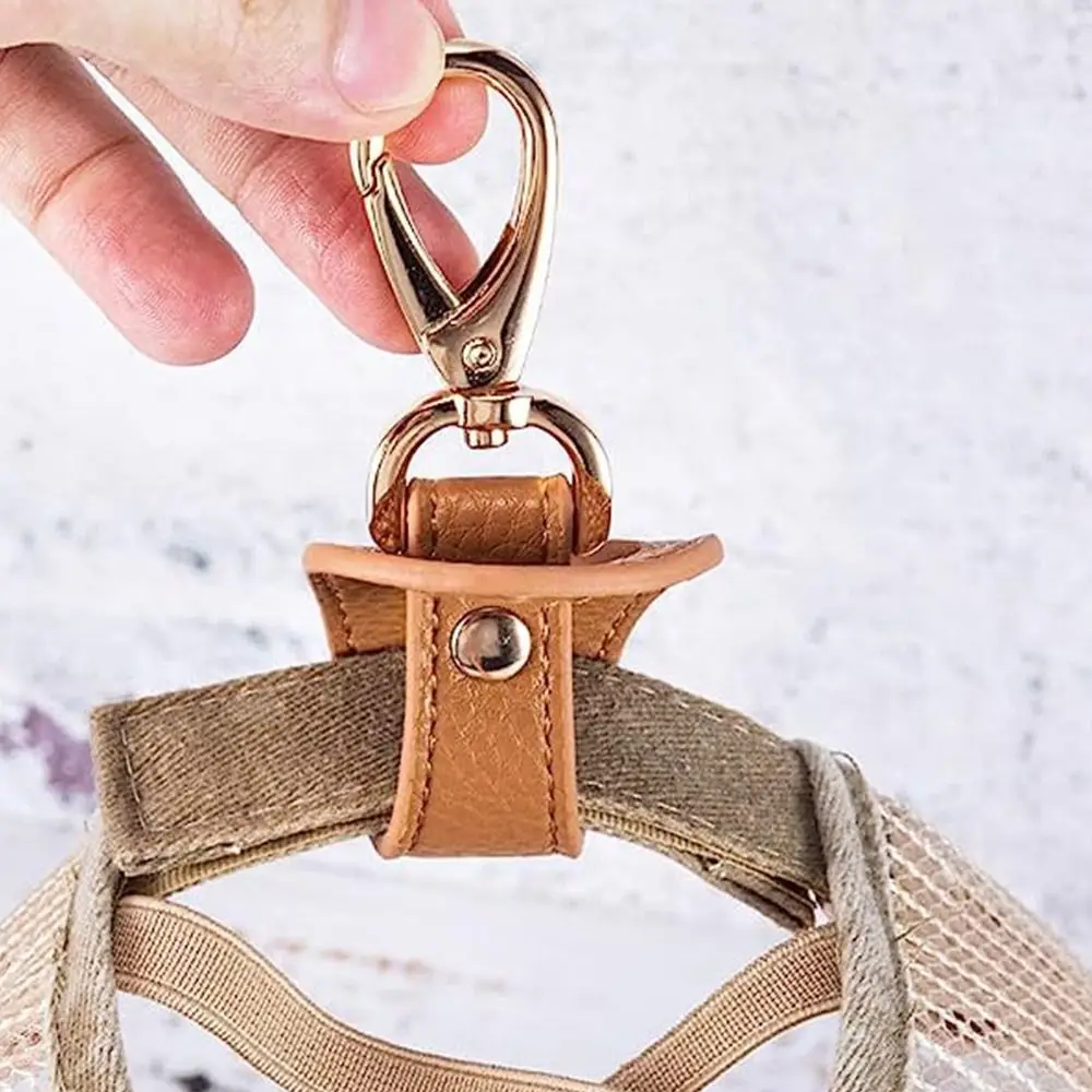 PU Leather Hat Clip High Quality Handbag Accessories Hands Free Storage Clip Buckle Hat Keep Clip Outdoor Travel image 5