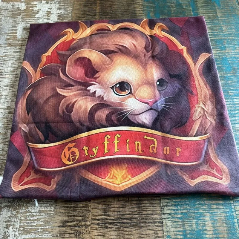 Harry Potter Gryffindor Square Throw Decorative Pillow Case Cover Zip Polyester pillowcase