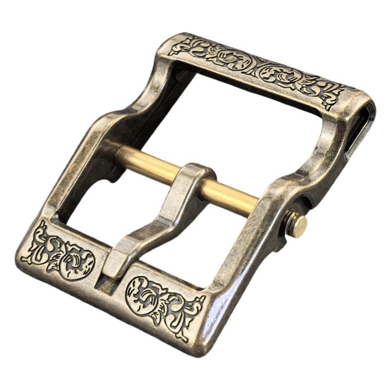 Hebilla de cinturón de latón macizo, 1 unidad, 40mm, accesorio para manualidades de cuero DIY para cinturón de hombre de 38-39mm, hebillas de cinturón para cabeza para hombre BK0132