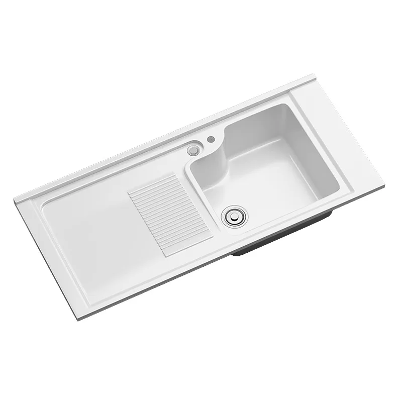 Non-standard corner-cutting special-shaped balcony integrated washing machine countertop with washboard wash basin pool