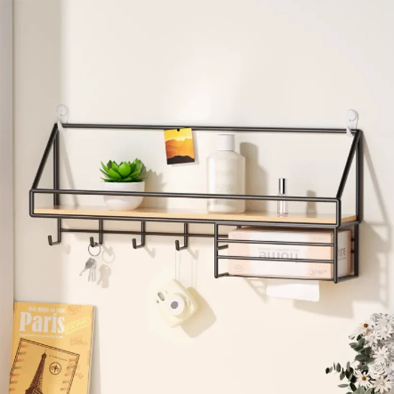 Storage Organizer Iron Bookcase Multi-purpose Display Living Room Bookshelf Rack Floating Wall Estanteria Libros Home Furniture