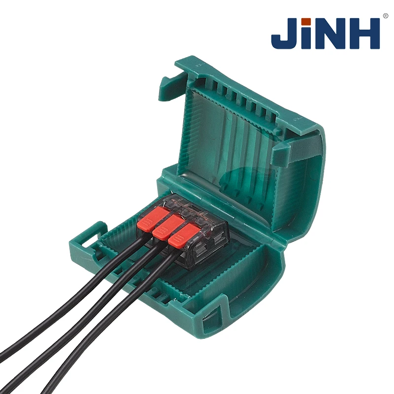 JINH CNP 310 Mini Gel Waterproof Connectors Box Outdoor Cord Safety Rainproof Cable Wire 2 3 5 Way External Electrical Junction