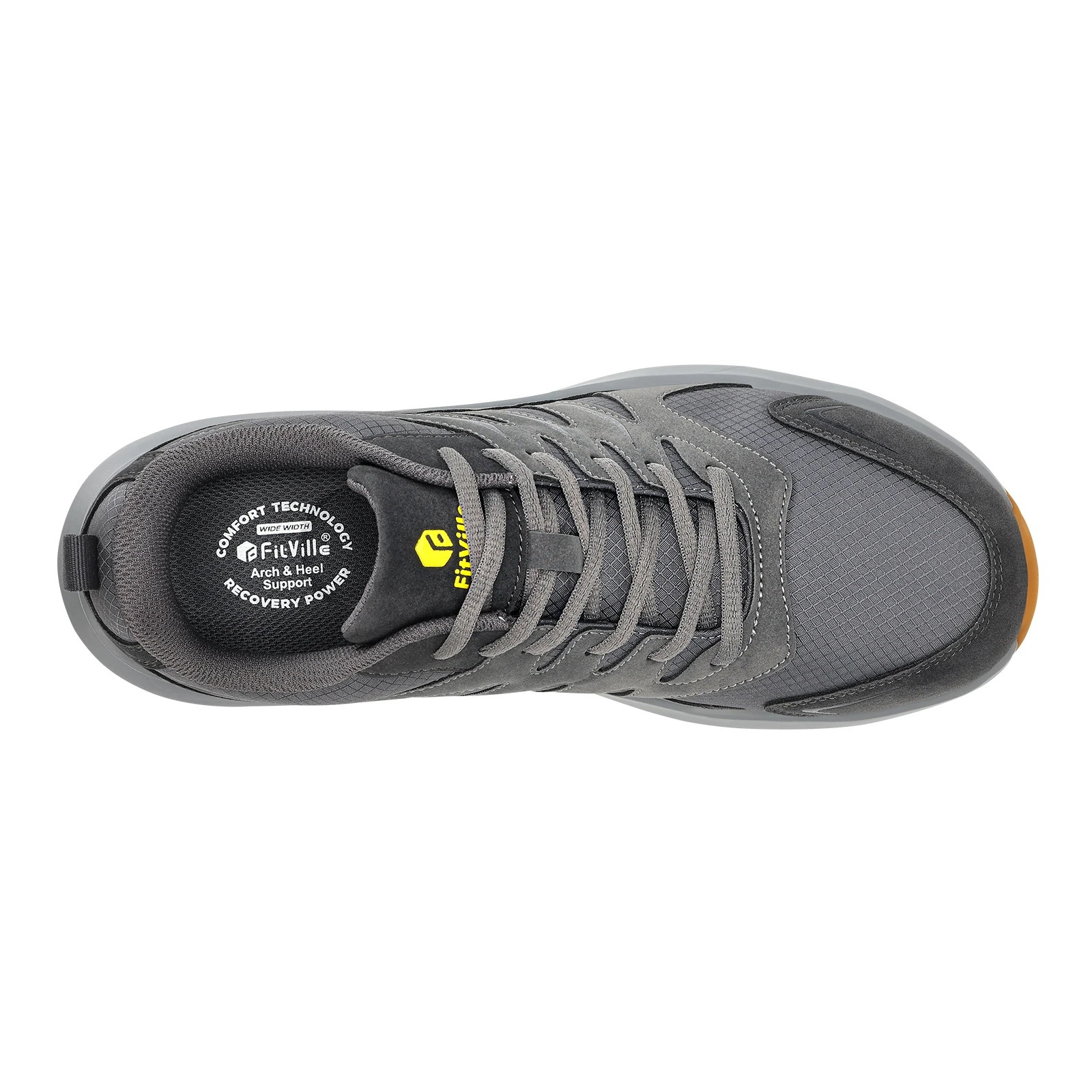 Fitville Outdoor-Wanderschuhe, wasserabweisende, extra breite Trekking- und Kletterschuhe für Herren, Sneakers mit hoher Rückfederung – Detail 13