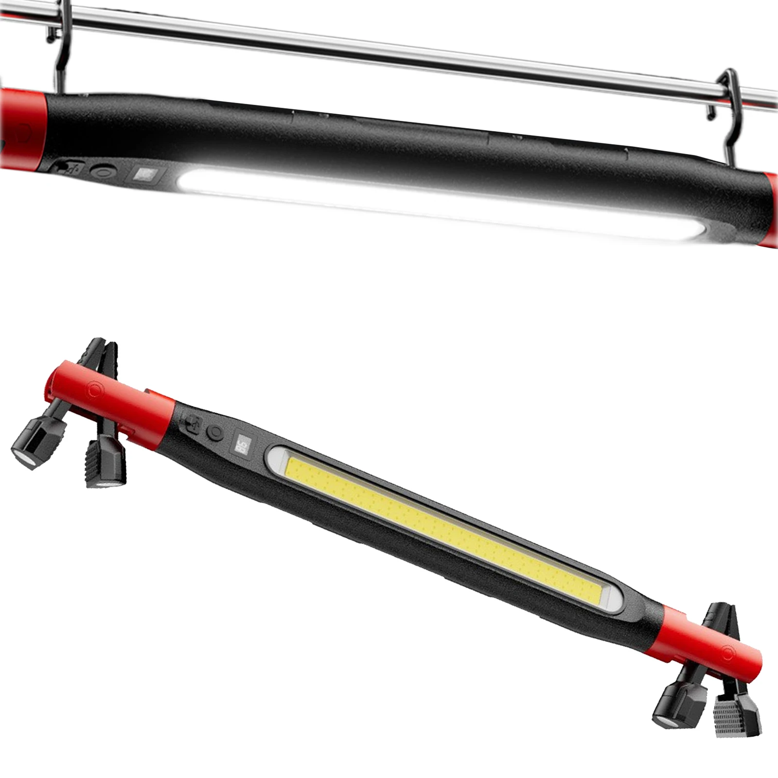 

Перезаряжаемый беспроводной портативный фонарь с крючками и магнитным основанием Мощный светодиодный рабочий фонарь COB Светодиодная рабочая панель для использования в гараже и автомобиле