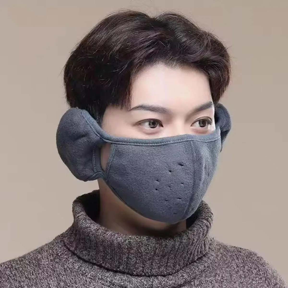 1pc-Winter Mask Warm Mask, Full Cover Face Mask Outdoor Windproof Mask, Breathable Thickened Dustproof Reusable Mask