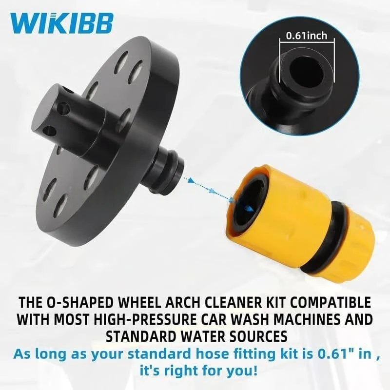 Aluminium Chassis Cleaner Flusher Hose Fitting AUS Rubber O-Ring Undercarriage Cleaner Quick Connect Vehicle Chassis Wash Kit