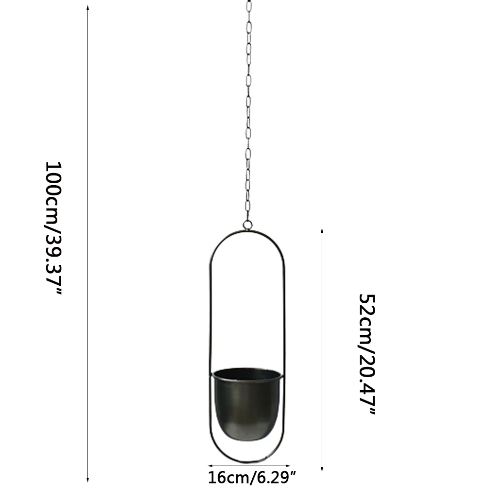 Doniczka z żelaznym łańcuchem wieszak na rośliny solidna donica ogrodowa wiszący łańcuch kosz do przechowywania domowe dekoracje na balkon ogrodowa