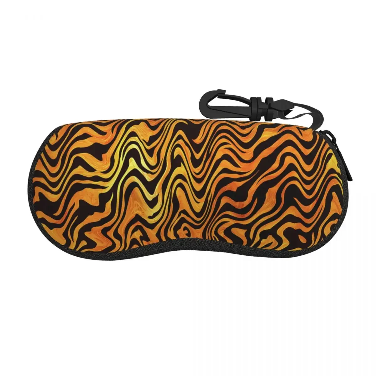 

Custom Wave Zebra Skin Print Eyeglass Pouch With Zipper Sunglasses Bag Ultra Light Soft Rubber Eyewear Storage Bag For Men Women
