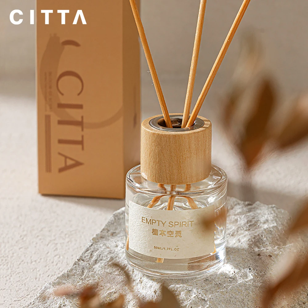 

CITTA 50mL Essential Oil Reed Diffuser Sets, Decorative Bottle, Soft Aromatherapy Gift, Home Fragrance or Office Gift Box