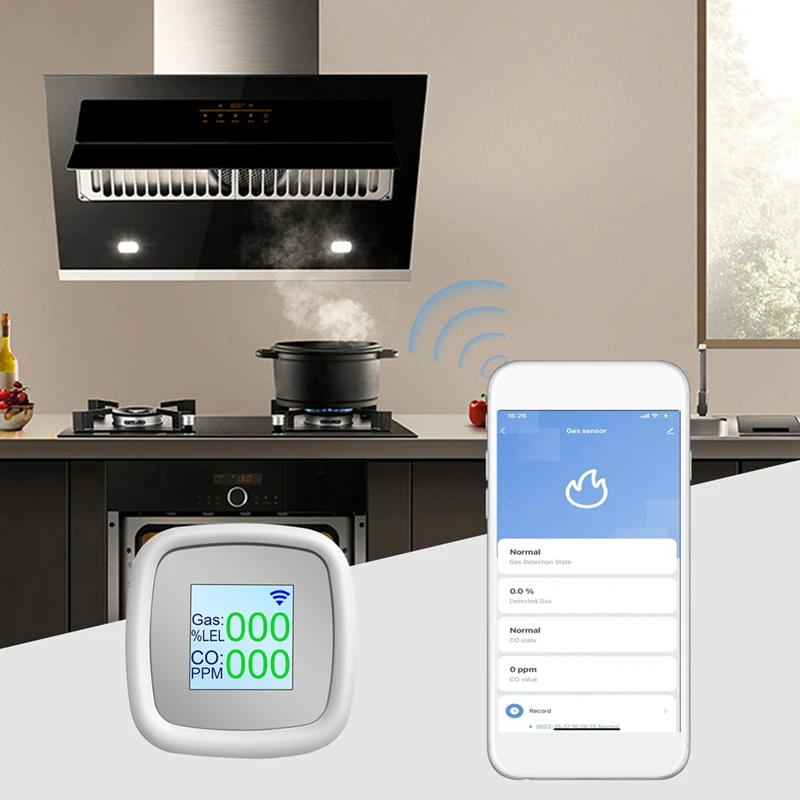 프로모션! Tuya 가연성 가스 감지기, 디지털 가스 감지 센서, 사운드 알람, 스마트 공기질 감지기