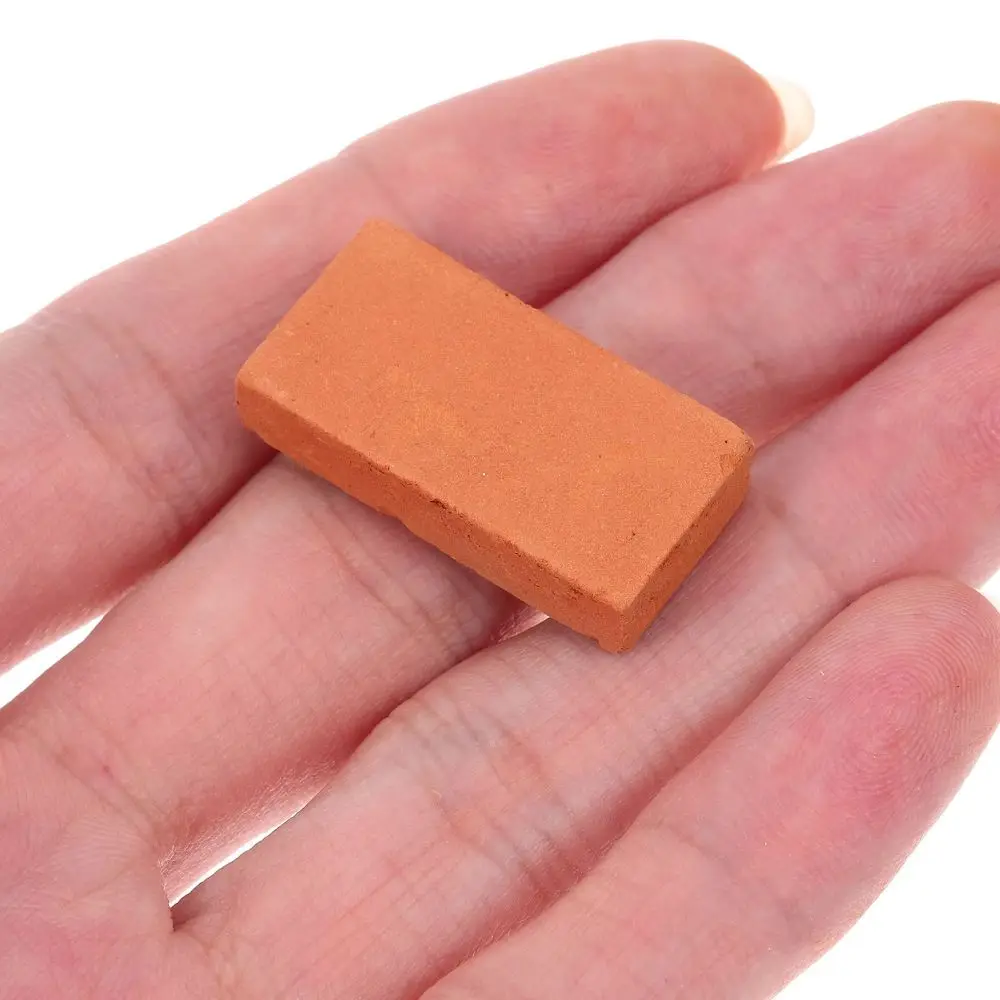 Mini Tiny Clay Bricks Kit Red Realistic Miniature Bricks Real Micro Bricks Fake Bricks Masonry Architecture Decoration