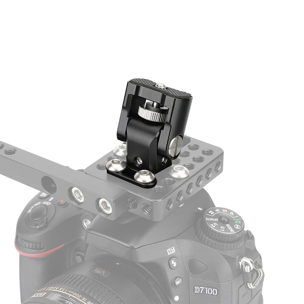 CAMVATE 180 ° دعامة حامل مراقبة مائلة مع 1/4 "جبل الإبهام ولوحة مطاطية لشاشات مختلفة مع ثقب موضوع 1/4"