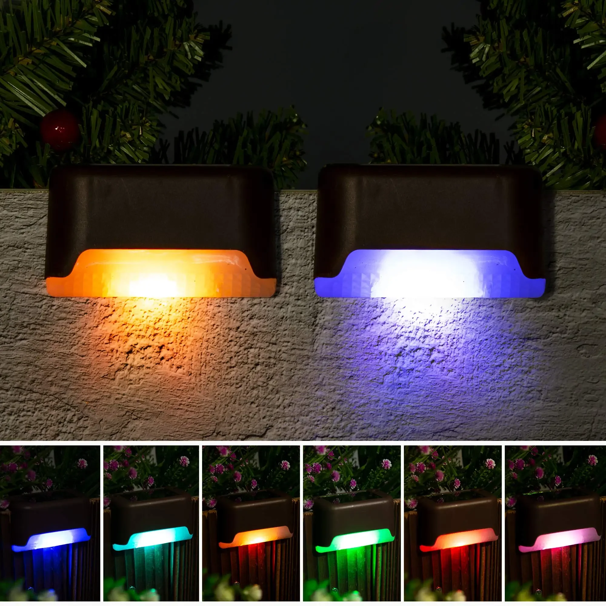 

4 Pack Solar Deck Lights Outdoor Waterproof Led Lights for Outdoor Stairs Step Fence Yard Patio Pathway Garden Solar Lamp