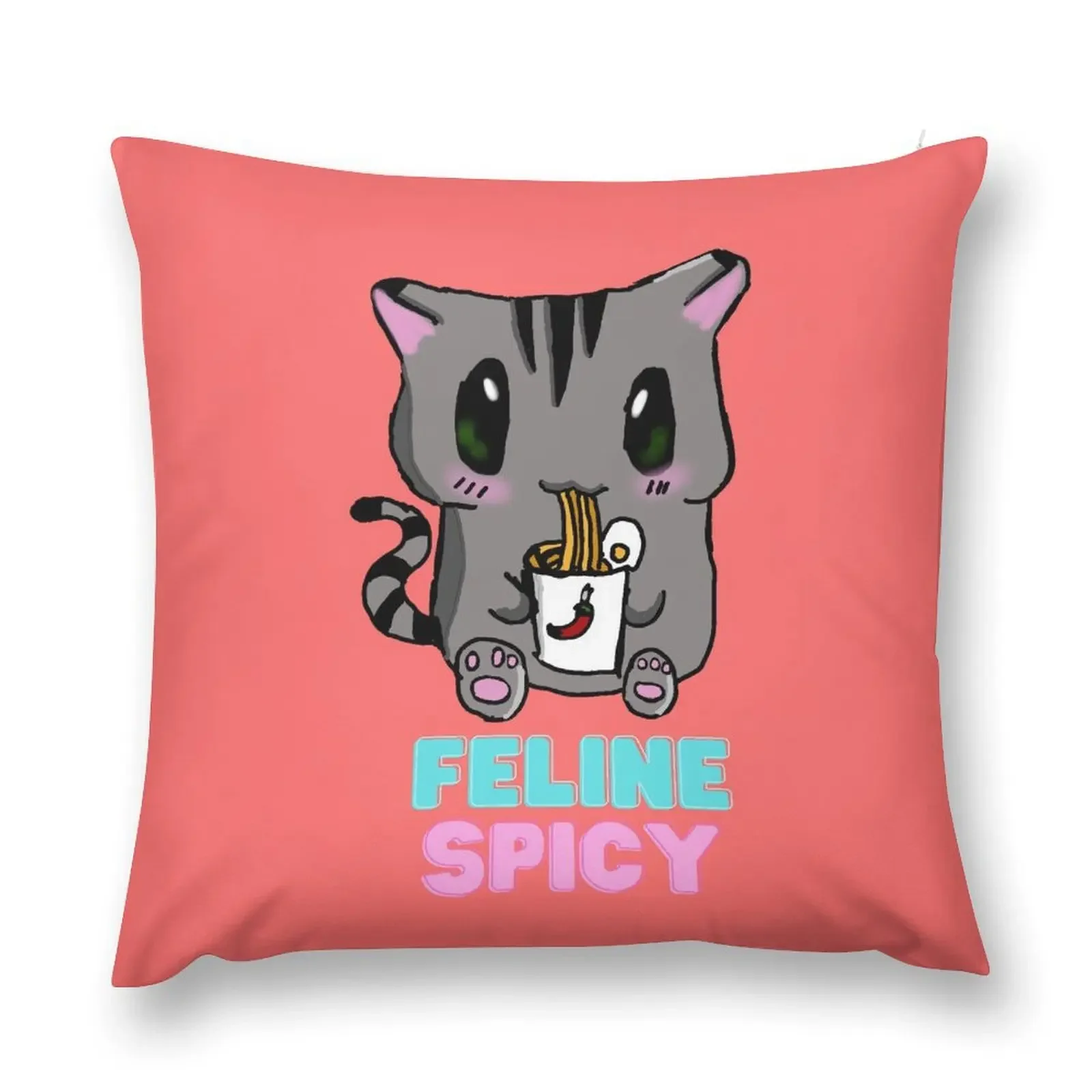 

Feline Spicy Throw Pillow Elastic Cover For Sofa Decorative Cover For Living Room pillow