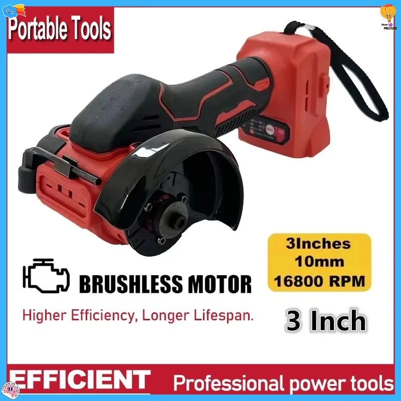 Amoladora angular sin escobillas inalámbrica de 3 pulgadas, máquina pulidora, Mini herramientas de corte de diamante para batería Milwaukee