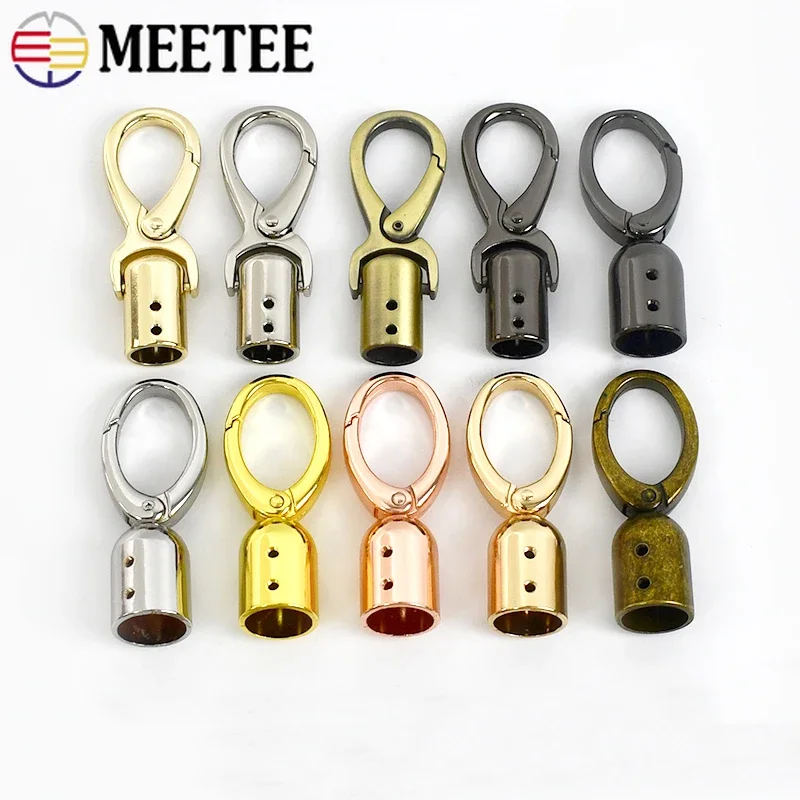 2/4/10Pcs Meetee Metal Buckles Bag Hanger for Handbag Connector Handle Screw Clasp Strap Stopper Cord Hooks Hardware Accessories