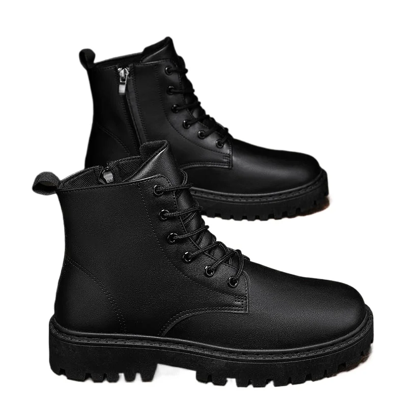 Men's Leather Boots, Four Seasons Outdoor Casual Hiking, Retro Fashion Work Boots, Thick Soled Ankle Boots, Anti-Slip 2024