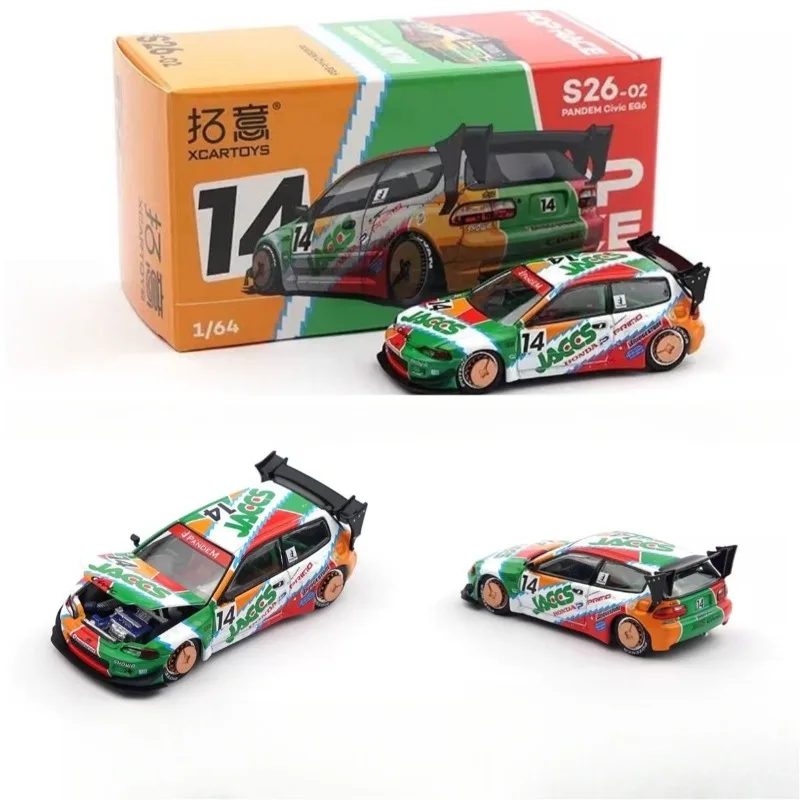 XCARTOYS 1/64 Honda Civic PANDEM Civic EG6 alloy car model collectible ornament