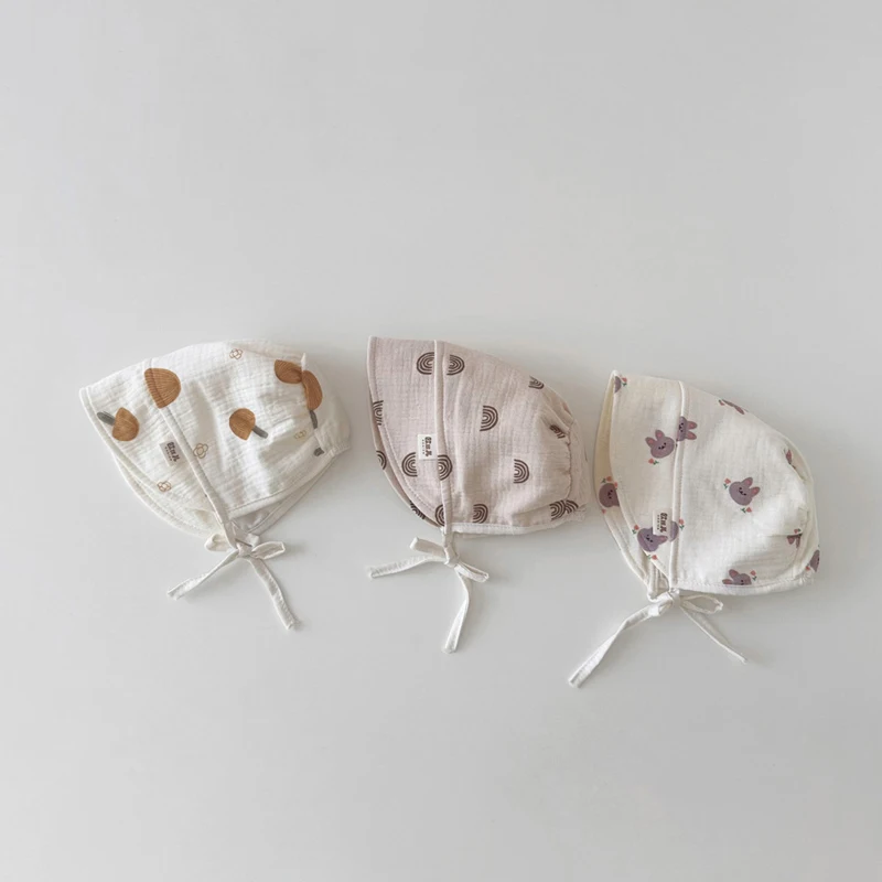 

Spring Summer Infant Baby Ear Protection Hats Lovely Rabbit Pattern Newborn Baby Caps Kids Boys Girls Cotton Thin Children Hat