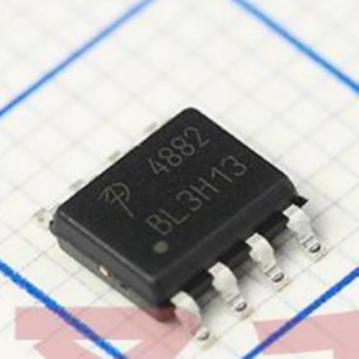 4882 AO4882 Marking 4882 SOP8 SOIC8 SO8 NEW Original Field Effect Tube MOSFET 2W 40V 8A 2 N Channels 27mΩ@4.5V, 4A 4882 MOSFETs