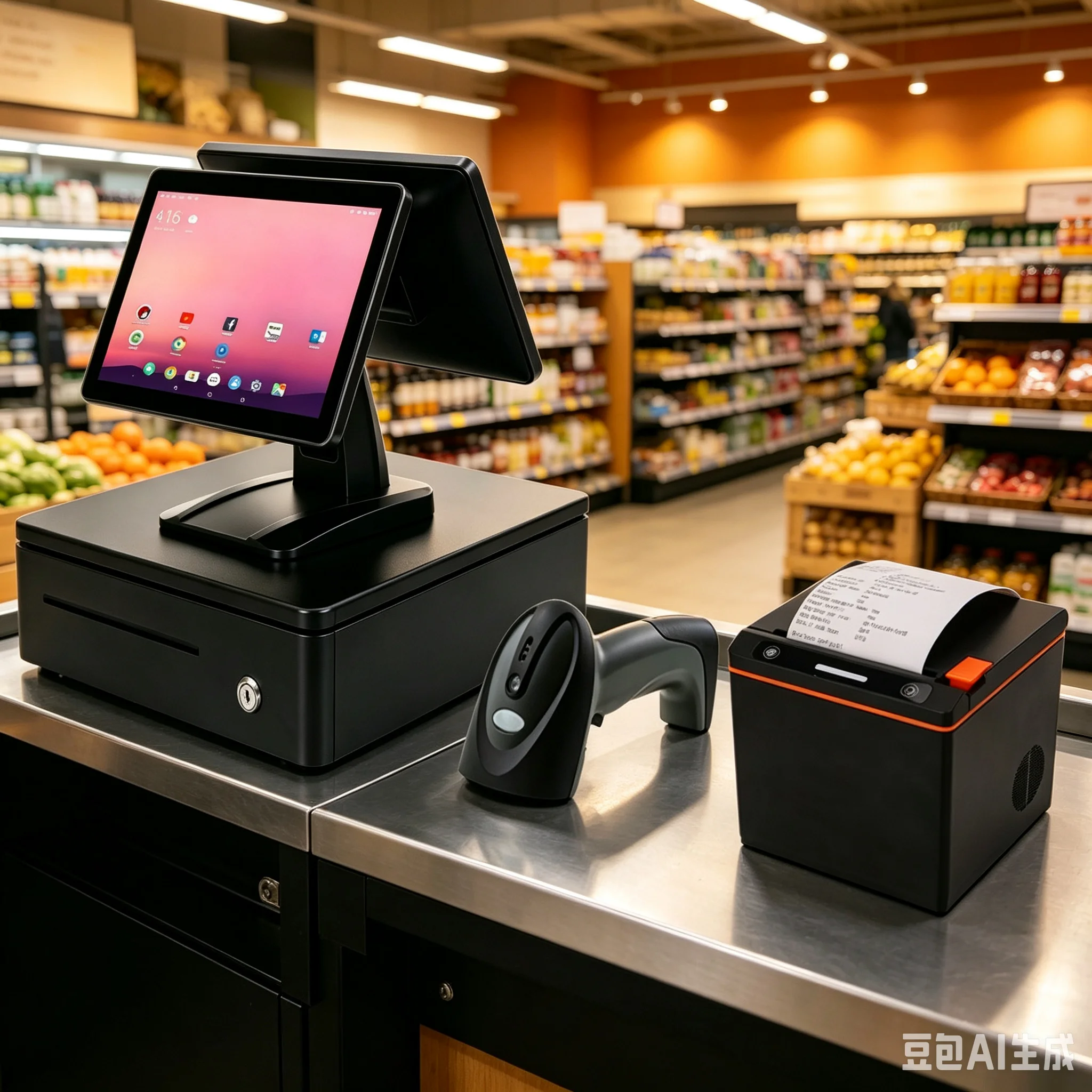Caja registradora POS con pantalla táctil Android/Windows de 15.6 pulgadas con sistema POS completo para restaurante, terminal POS con Windows 10/11