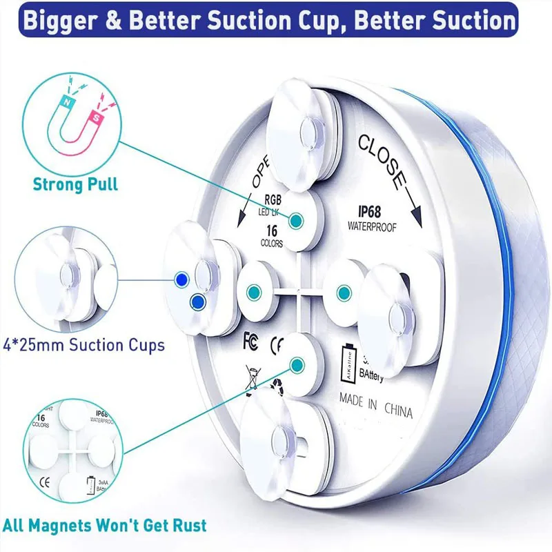 Luz subacuática para piscina, 13led, luz sumergible actualizada IP68, foco exterior para acuario, pecera, estanque