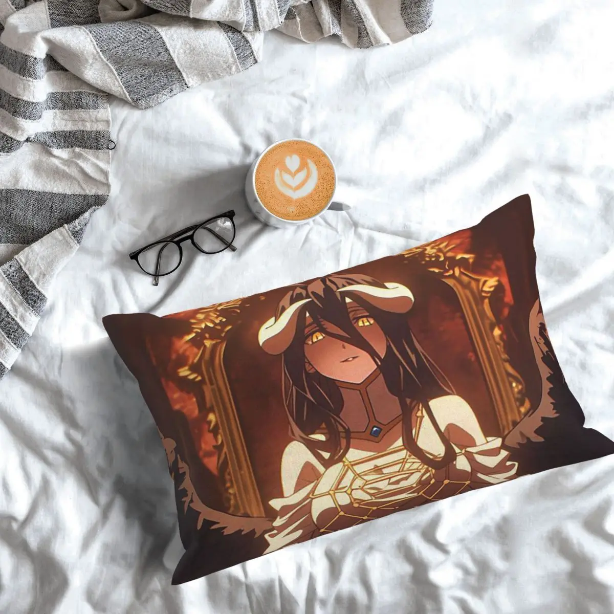 Adventure Anime Albedo Overlord Rectangle Pillowcase Cushion Cover Decorative Bedroom Bed Home Comfort Throw Pillow