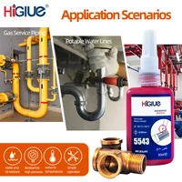 Medium-Strength Thread Pipe Sealant, Anaerobic Adhesive for Metal Piping, Liquid PTFE Thread Sealant for Leak Sealing on Metal 6