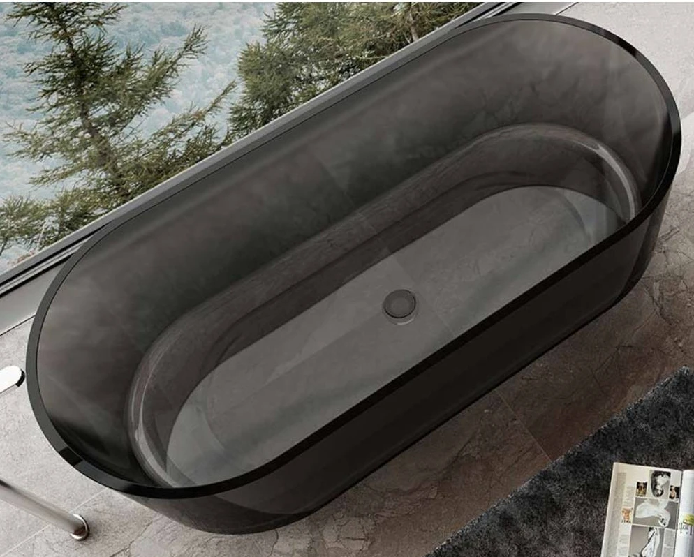 

Лидер продаж премиум-класса, современный новый дизайн, твердая поверхность, черная ванна, смоляная ванна, большая ванна из искусственного камня для ванной комнаты