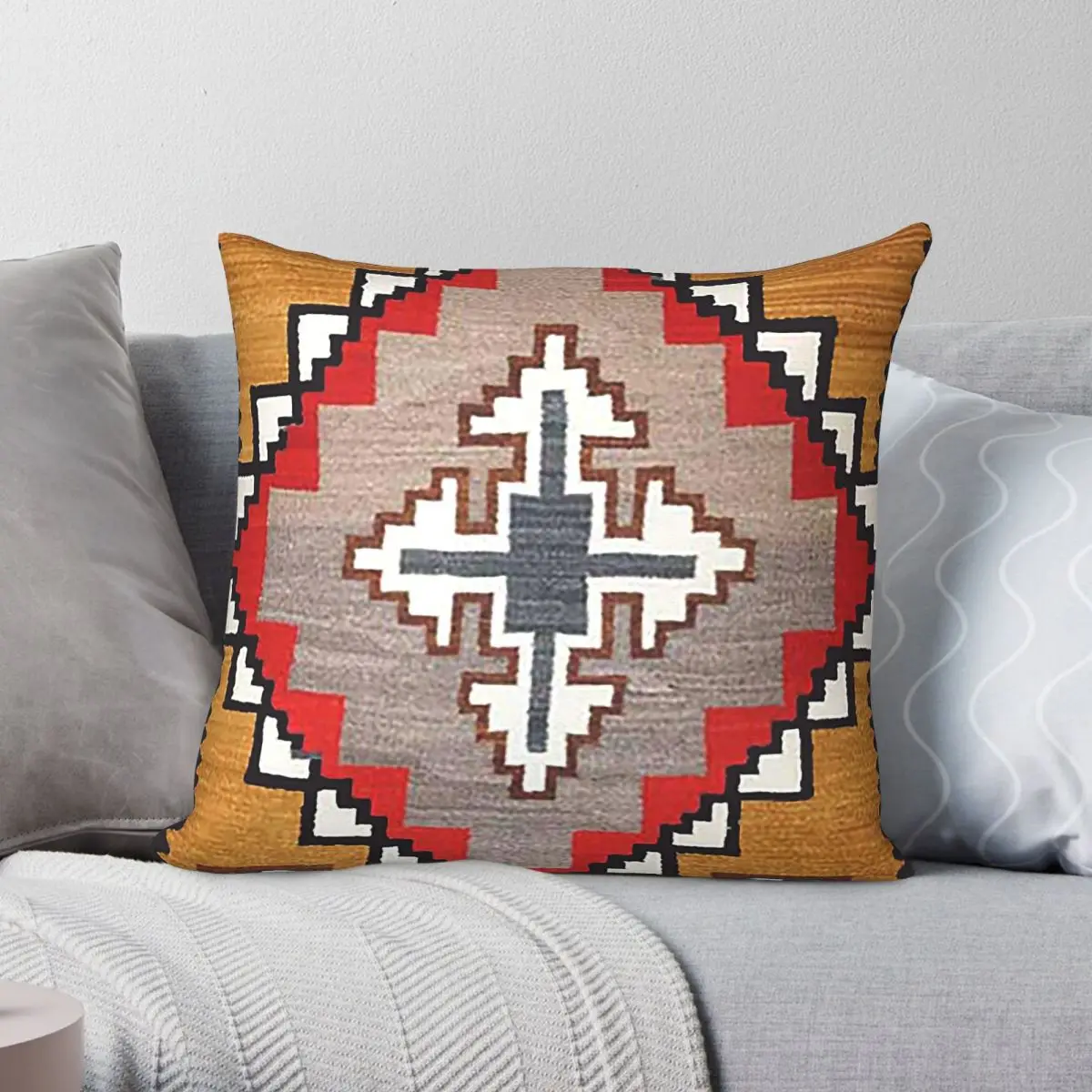 Navajo Bow Arrows Indigenous Square Pillowcase Polyester Linen Velvet Creative Zip Decorative Throw Pillow Case Bed Cushion Case