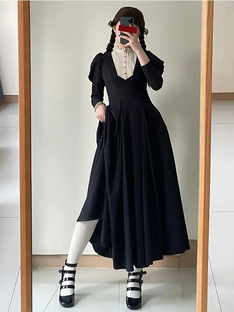 

Gothic Lolita Maid Dress Victorian Style Long Sleeve Cosplay Outfit Classic Lace Apron Costume for Women Elegant Party Wear 2025