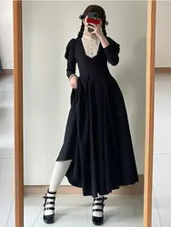 Gothic Lolita Maid Dress Victorian Style Long Sleeve Cosplay Outfit Classic Lace Apron Costume for Women Elegant Party Wear 2025