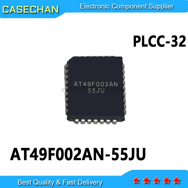 10PCS New and Original AT49F002 AT49F002AN-55JU PLCC-32