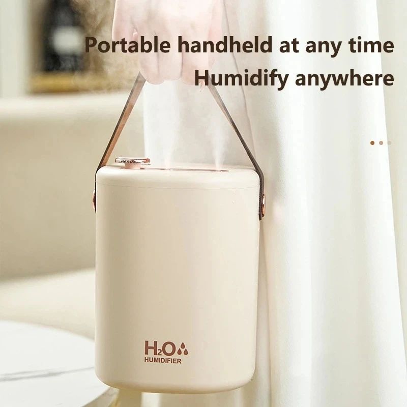 2L Air Humidifier & Aroma Diffuser – Cool Mist USB Humidifier with LED Night Light & Power-Off Protection for Home, Office, Car