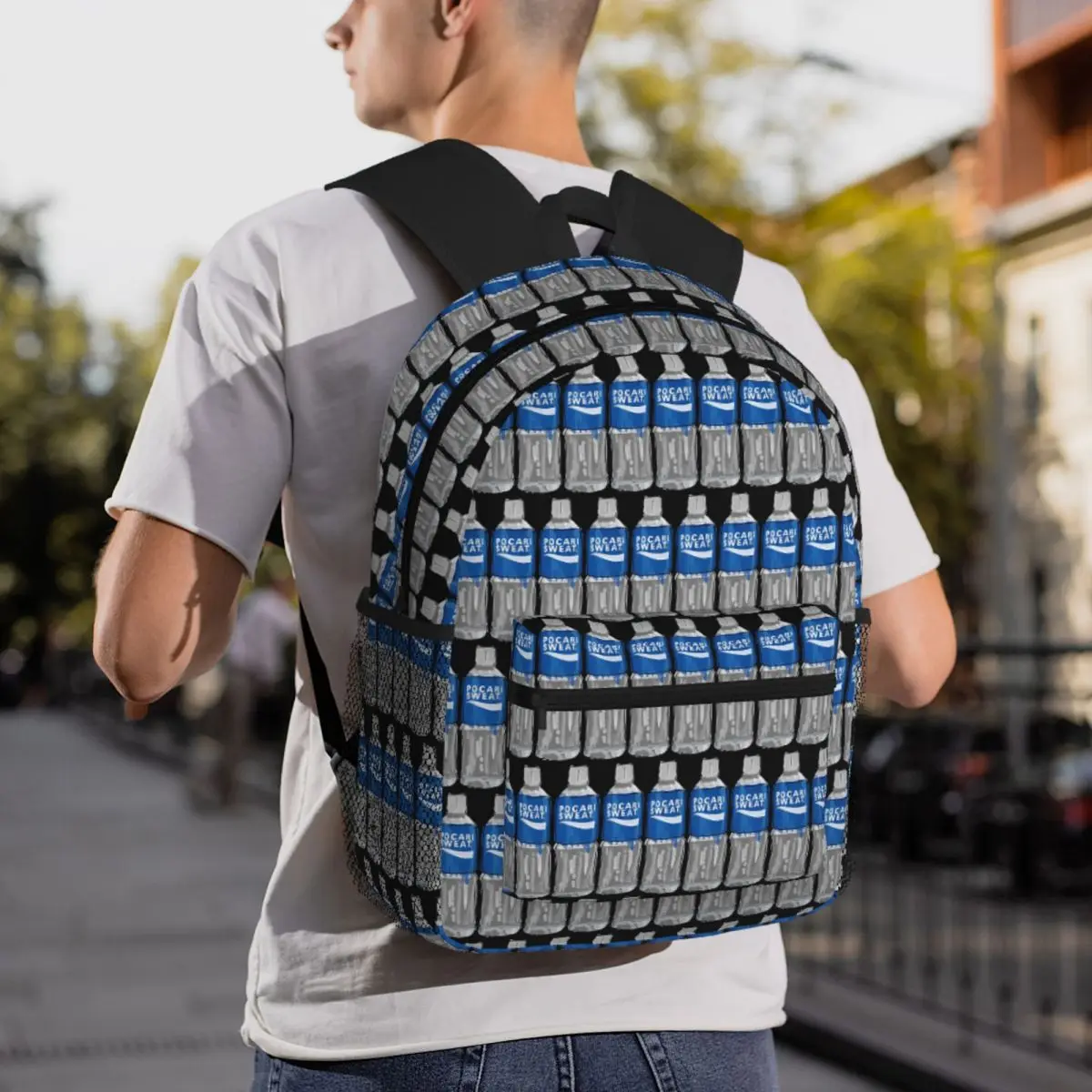 

Just Some Pocari Sweat Merch Backpack Daypack Large Capacity Kids BookBag School Bag Shoulder Bags for Men Women