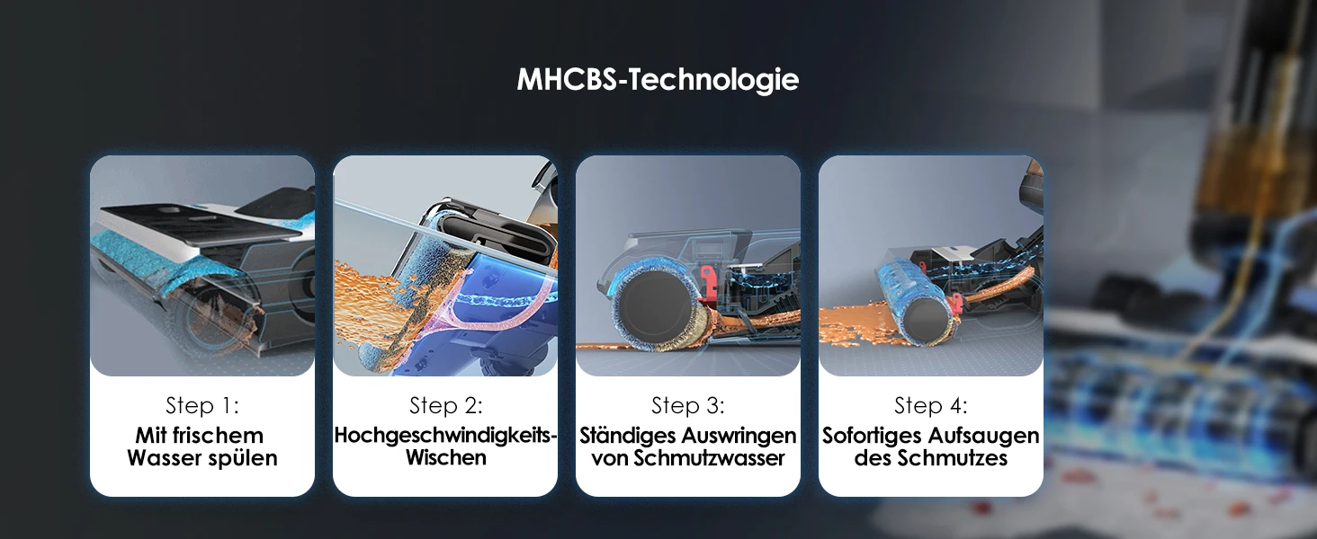 Tineco Floor ONE S7 PRO Kabelloser Nass-Trocken-Saugwischer mit LED-Display, entfernt klebrige Verschmutzungen und Tierhaare, Zentrifugalttechnologie. – Detail 4