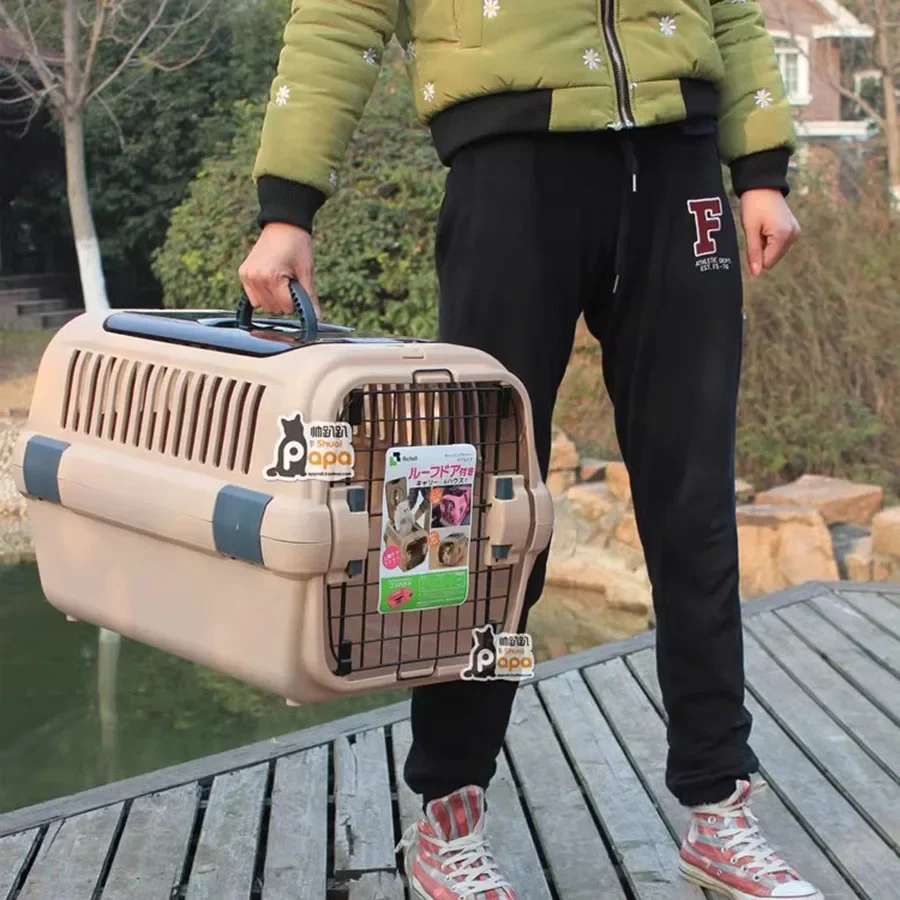 

Portable Cat Carrier Travel Suitcase Luggage Outdoor Cat Carrier Plastic Hard Shell Airline Indoor Large Box Katze Pet Carrier