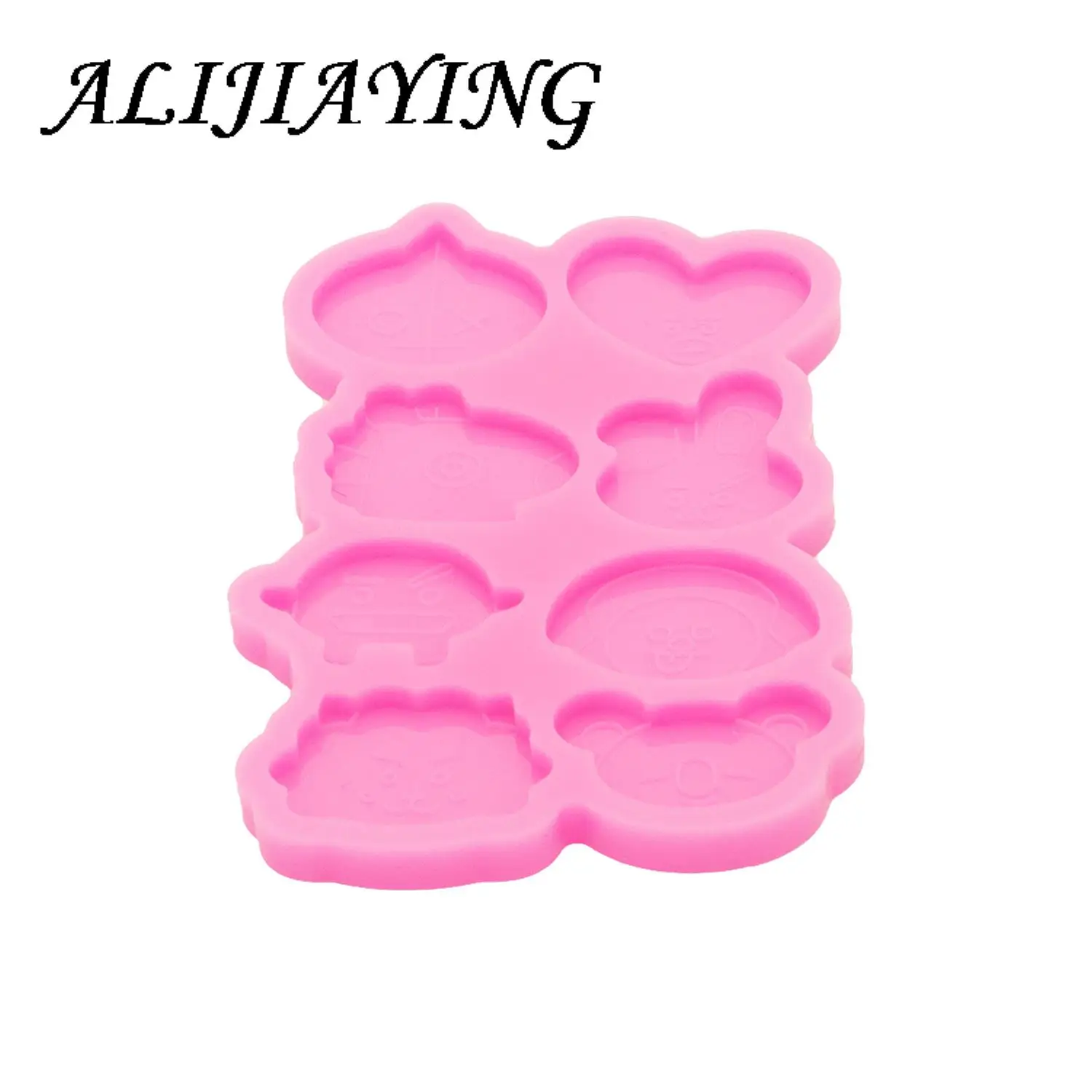 Shiny Cartoon Bear Head Resin Molds Crafts Art Diy Silicone Mold Crafting Epoxy, Cake Fondant Chocolate Molds DY1116