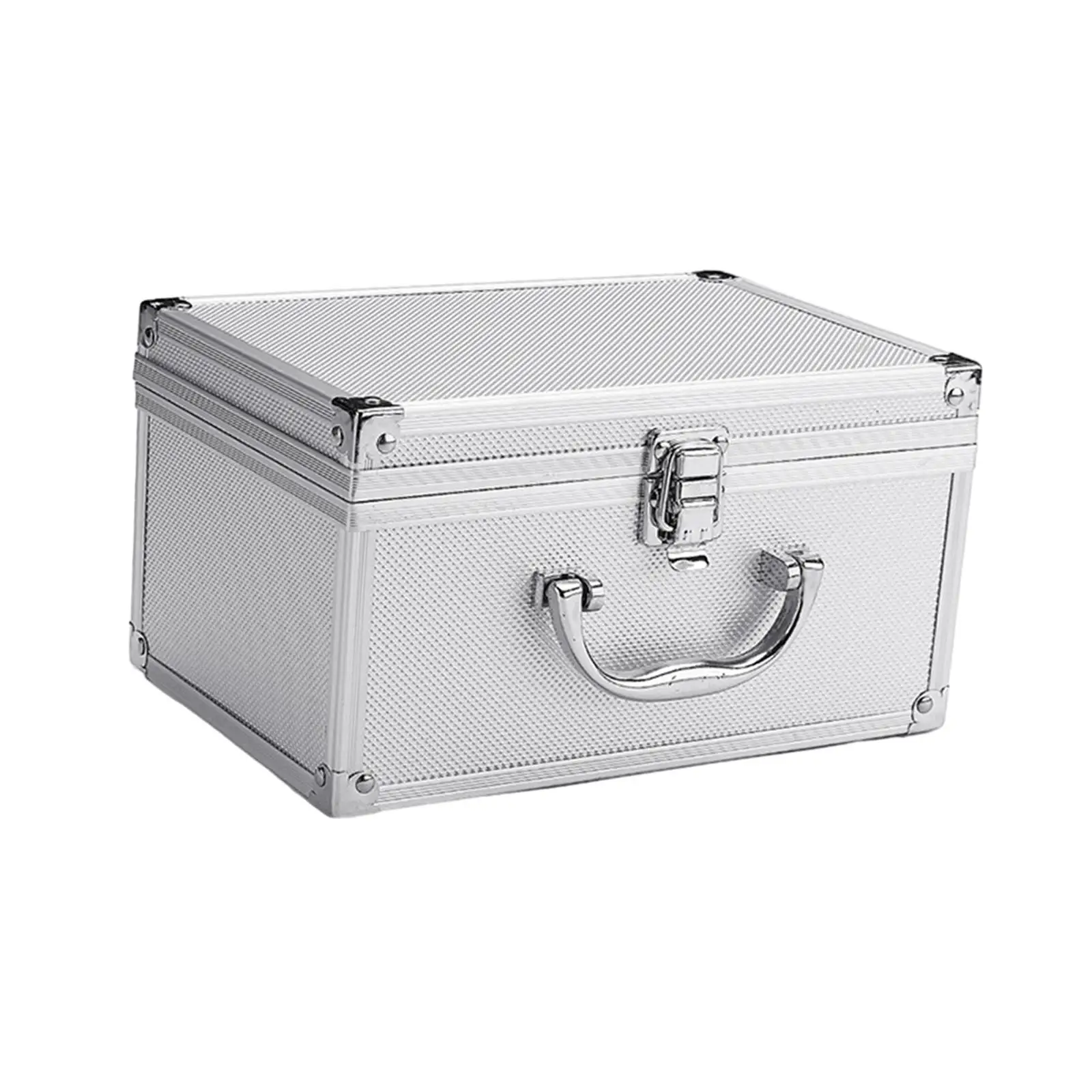 Tool Box Aluminum Alloy Instrument Case Durable Strong Portable Organizer Large Space for Warehouse Garage Household Car