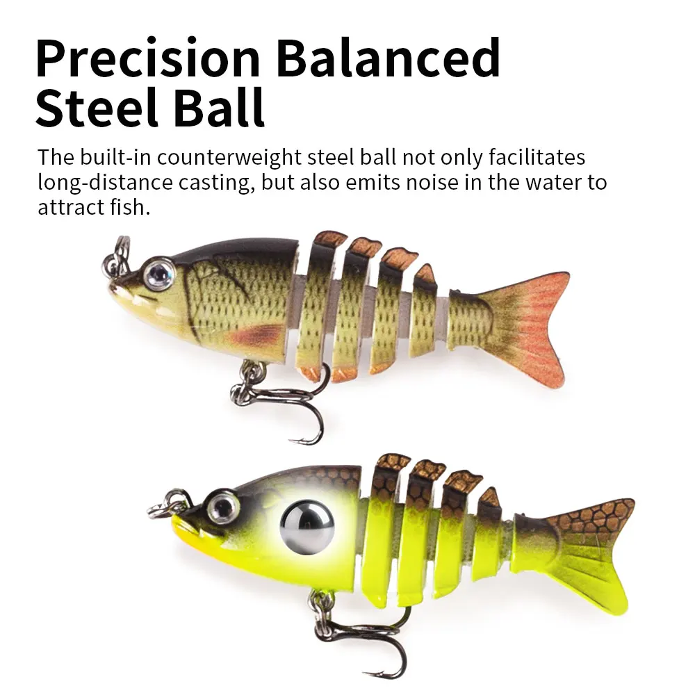Mini señuelo articulado Swimbait hundido para lucio