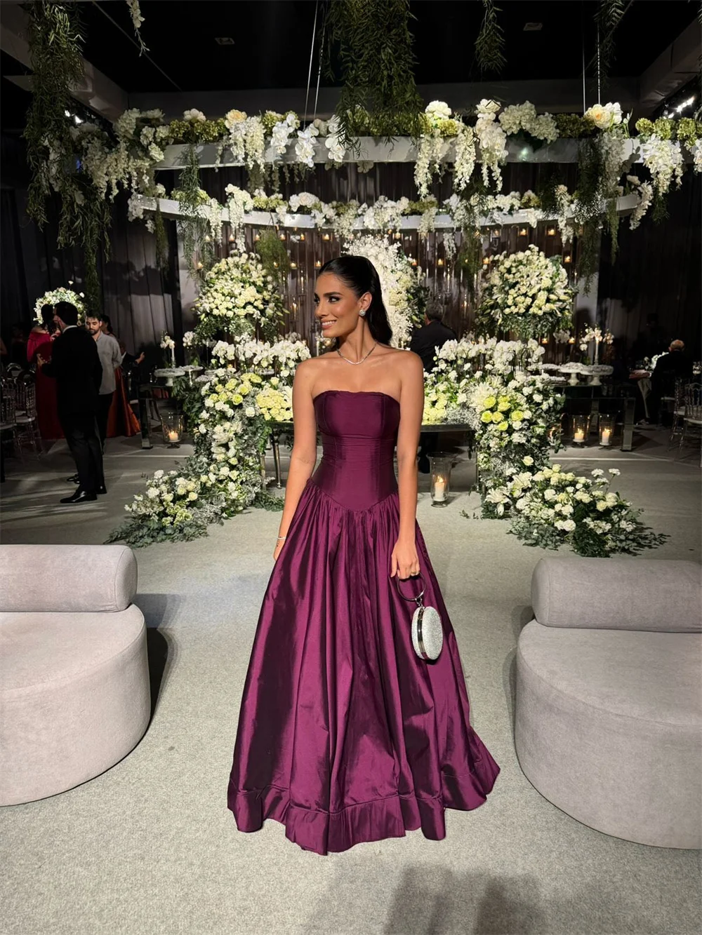 ROYET Woman Customized Long Ball Prom Gown Sleeveless A Line Formal Evening Dress Floor Length Classic Party Dress New