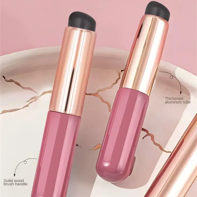 Conjunto de escova labial e corretivo de silicone, brilho labial e corretivo, alta elasticidade premium, 2 peças